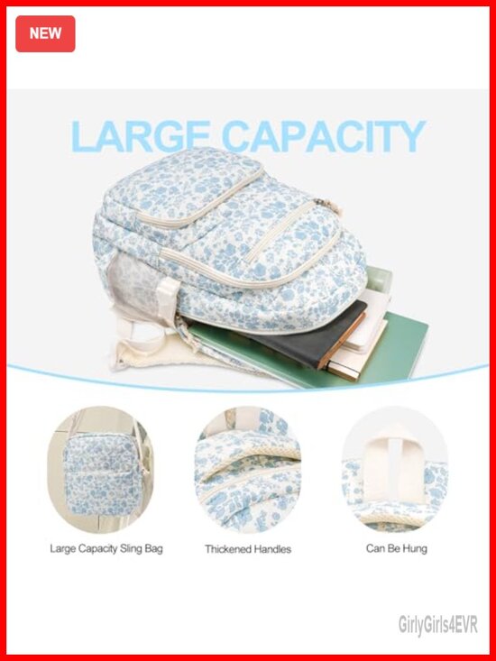Bow Backpack, Coquette Rucksack 3PCS Set Large Capacity Nylon Waterproof main image 5